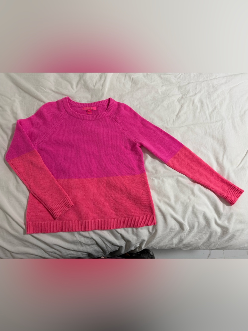 Lilly Pulitzer Two-Tone Pink Crewneck Sweater